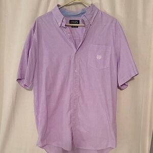 Chaps Lavender Casual Button Down Shirt